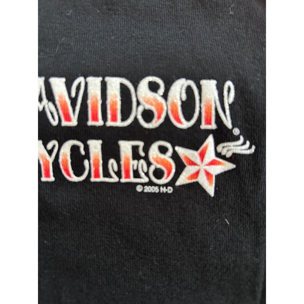 Harley-Davidson Vintage 2005 Sleeveless Raglan Top Black Red Large Rochester NY - Picture 4 of 7